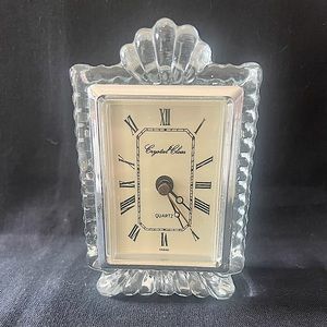 Crystal Clear Quartz Desk/Table Clock